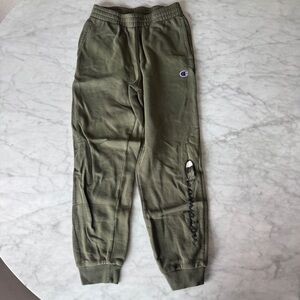 Champion Olive Green Kids Logo Joggers